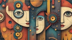 Abstract Surreal Faces